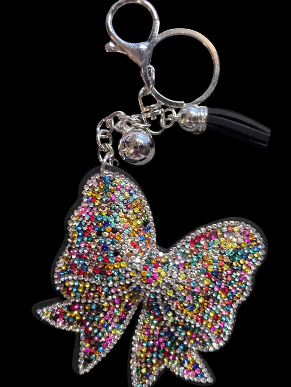 RESERVED FOR MIZYORK Colorful Rhinestone Bow Keychain Bag Charm